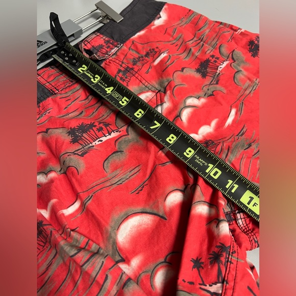 Quicksilver board shirts , sz 36. Hawaiian motif. Persimmon color - Picture 7 of 10